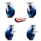 Service Caster 8 Inch Kingpinless Solid Poly Wheel Swivel Caster Set with 2 Brakes SCC SCC-KP30S820-SPUR-2-SLB-2 - alternate 4